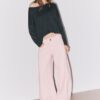 Boat Neck Cropped Sweater