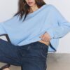 Boat Neck Cropped Sweater