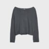 Boat Neck Cropped Sweater