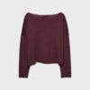 Boat Neck Cropped Sweater