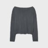 Boat Neck Cropped Sweater