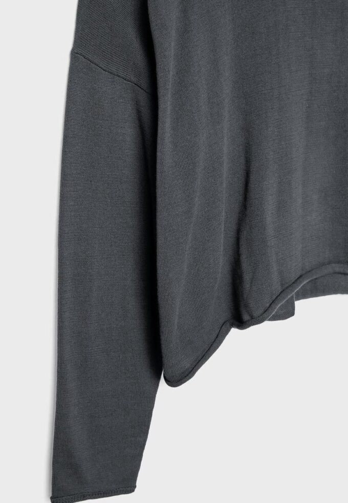 Boat Neck Cropped Sweater