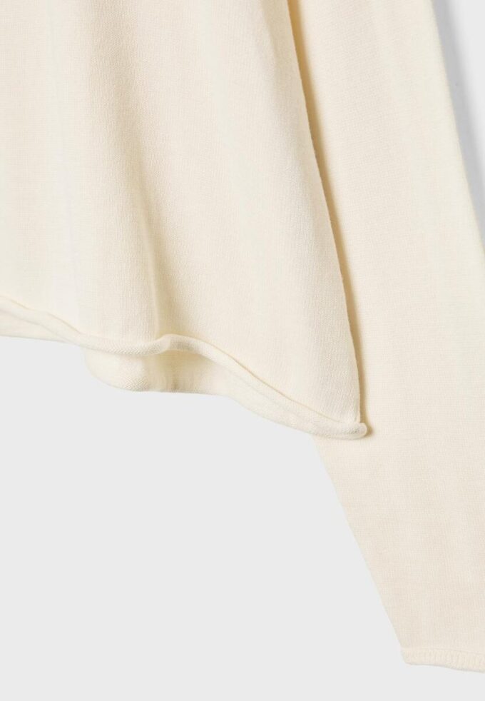 Boat Neck Cropped Sweater