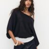 Boat Neck Knit Jumper with Overlay Boat Neck Knit Jumper with Overlay