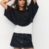 Boat Neck Knit Jumper with Overlay Boat Neck Knit Jumper with Overlay