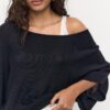 Boat Neck Knit Jumper with Overlay Boat Neck Knit Jumper with Overlay