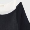 Boat Neck Knit Jumper with Overlay Boat Neck Knit Jumper with Overlay
