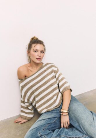 Boat Neck Knit Sweater