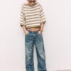 Boat Neck Knit Sweater