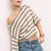 Boat Neck Knit Sweater