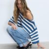 Boat Neck Knit Sweater