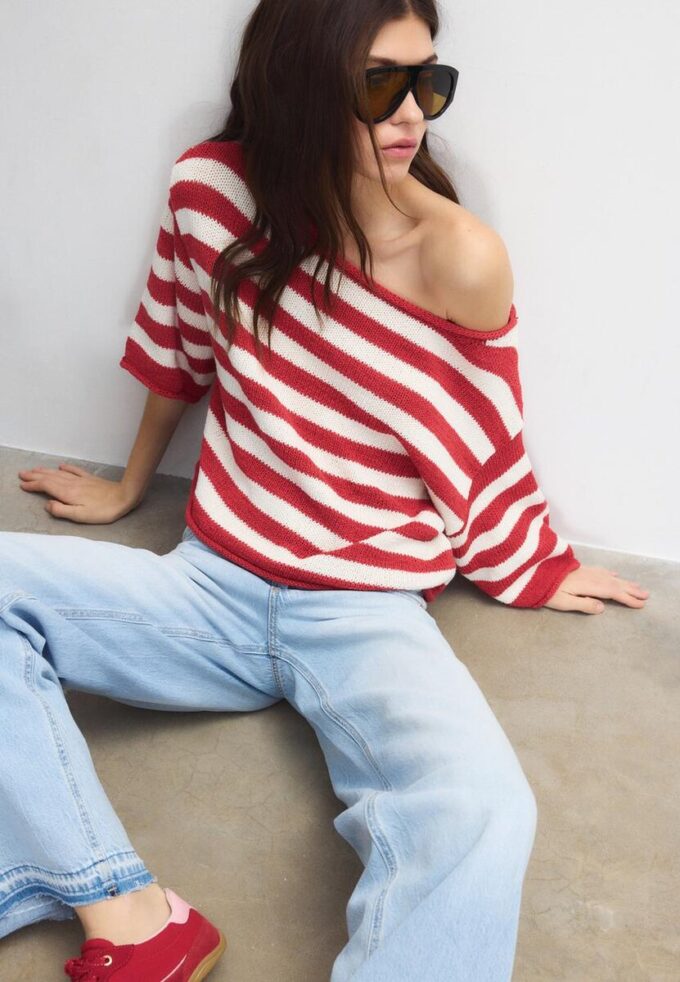 Boat Neck Knit Sweater Boat Neck Knit Sweater