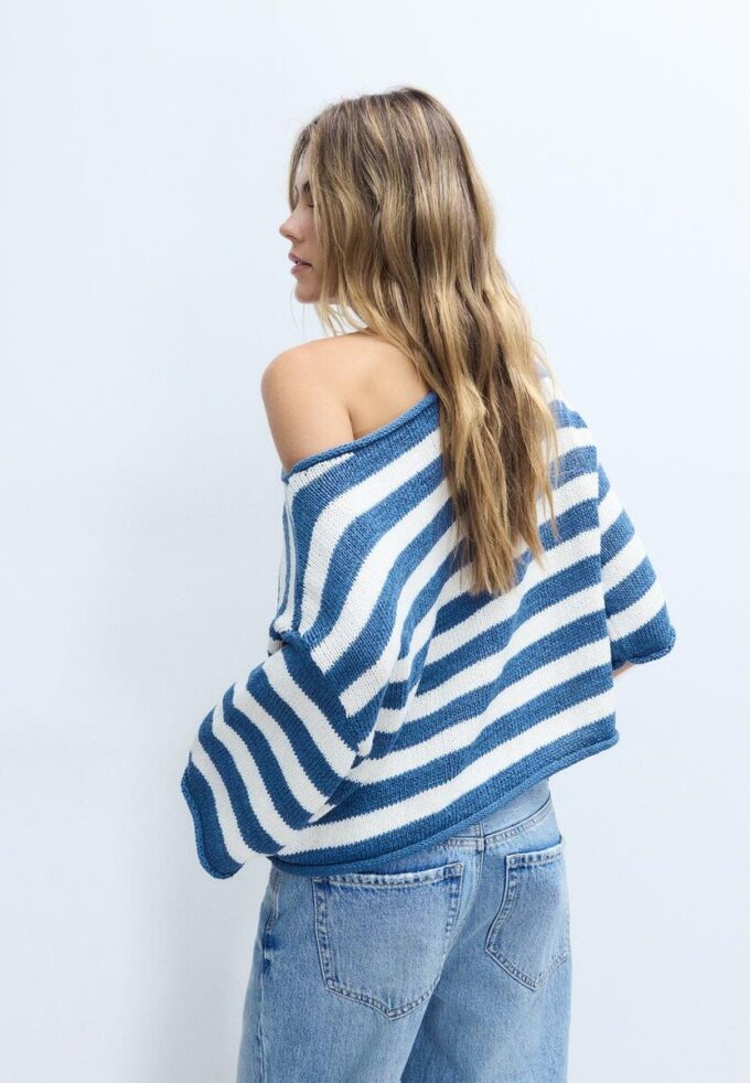 Boat Neck Knit Sweater