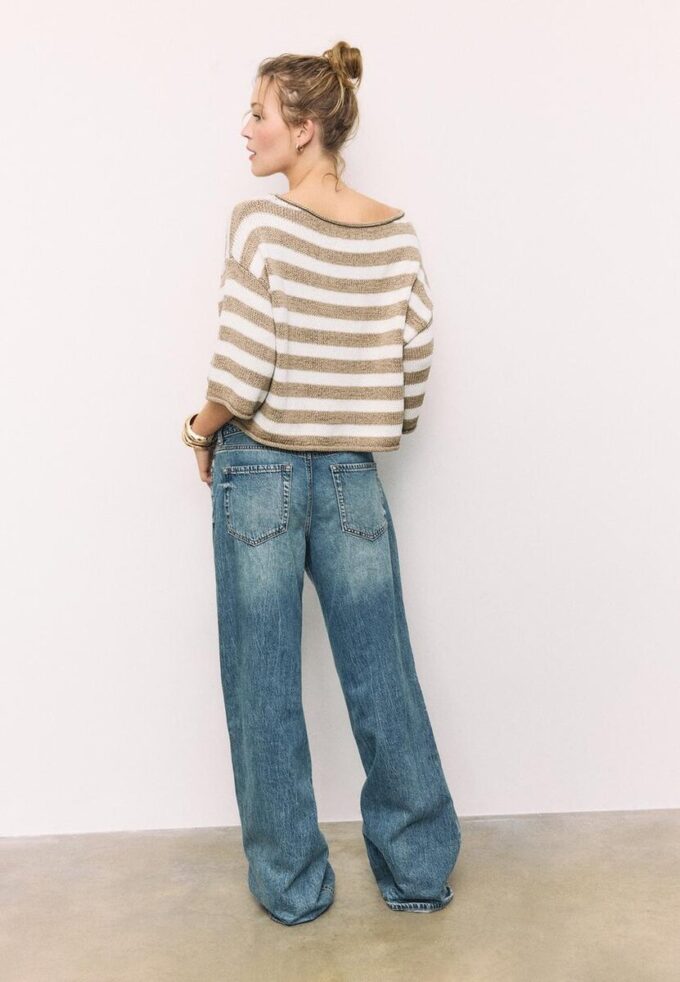 Boat Neck Knit Sweater