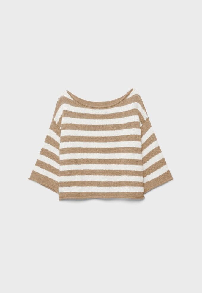 Boat Neck Knit Sweater