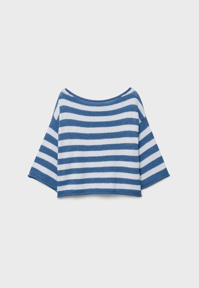 Boat Neck Knit Sweater