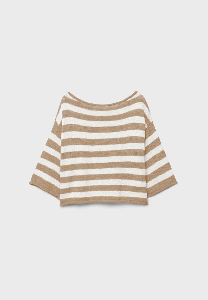 Boat Neck Knit Sweater