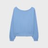 Boat Neck Sweatshirt with Rhinestone Wings Boat Neck Sweatshirt with Rhinestone Wings