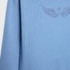 Boat Neck Sweatshirt with Rhinestone Wings Boat Neck Sweatshirt with Rhinestone Wings
