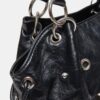 Bucket Bag with Eyelet Detail