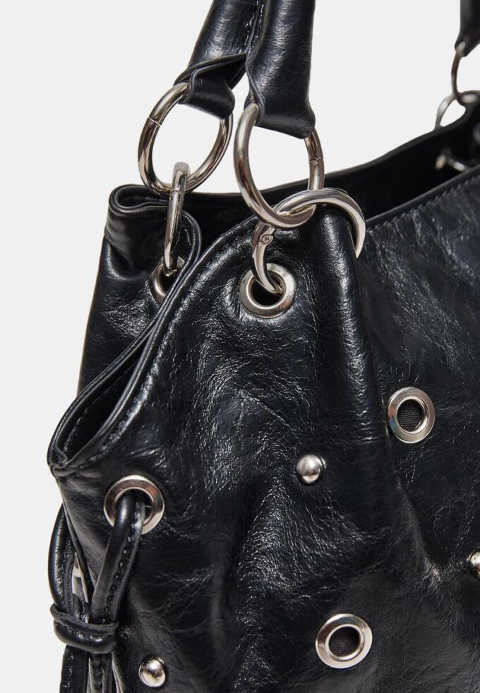 Bucket Bag with Eyelet Detail