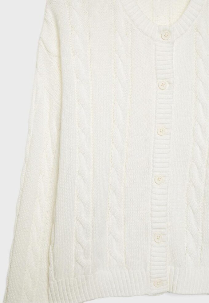 Button-Up Cable Knit Cardigan Button-Up Cable Knit Cardigan