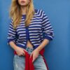 Button-Up Knit Cardigan with Raglan Sleeves