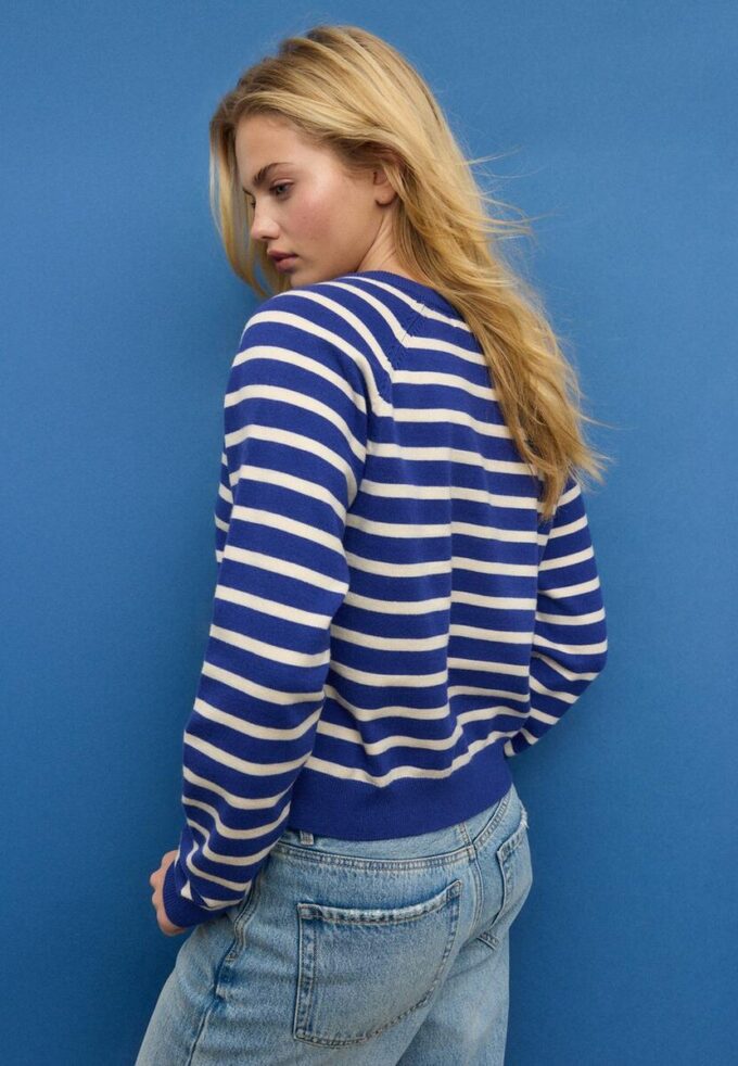 Button-Up Knit Cardigan with Raglan Sleeves