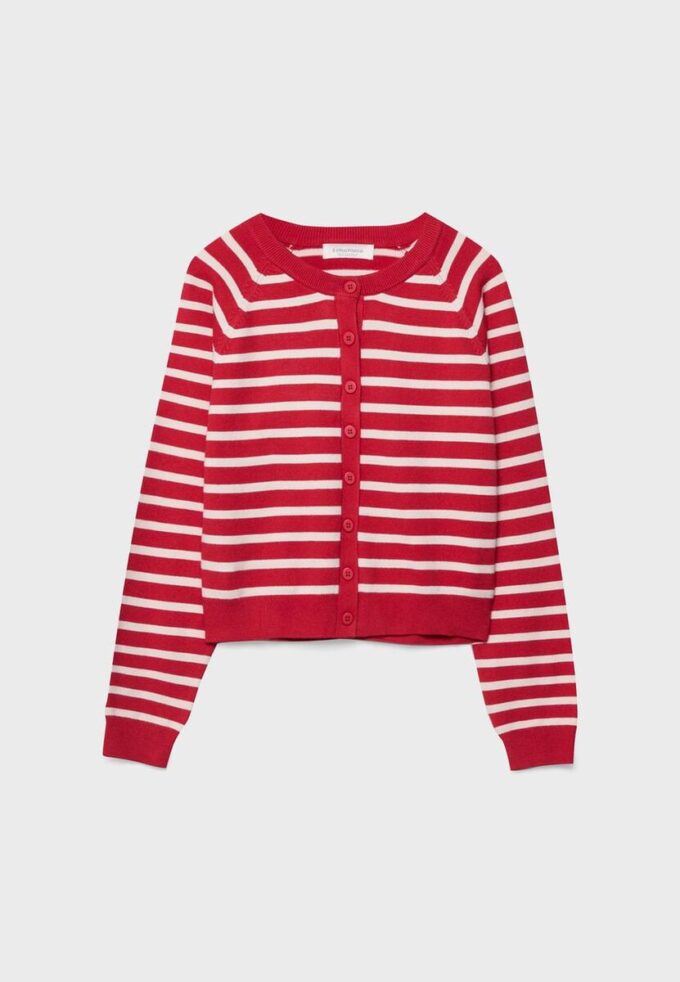 Button-Up Knit Cardigan with Raglan Sleeves