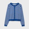 Button-Up Knit Cardigan with Raglan Sleeves