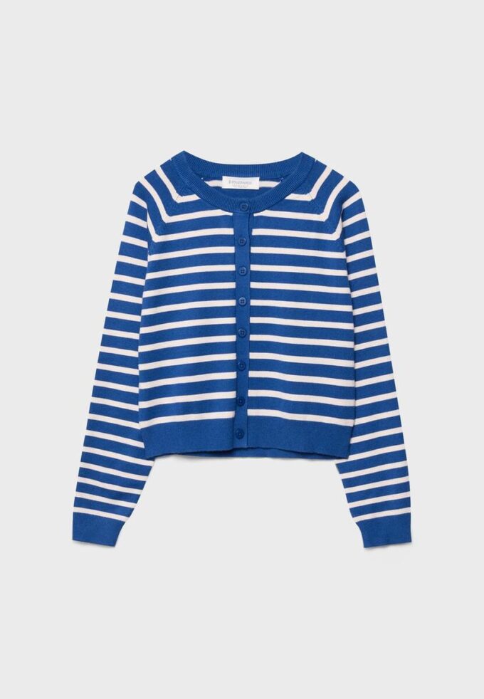 Button-Up Knit Cardigan with Raglan Sleeves