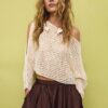 Cape Knit Jumper with Ribbon