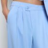 Casual Striped Smart Trousers with Crossover Waist