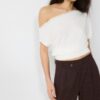 Casual Striped Smart Trousers with Crossover Waist