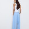 Casual Striped Smart Trousers with Crossover Waist