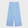 Casual Striped Smart Trousers with Crossover Waist