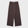 Casual Striped Smart Trousers with Crossover Waist