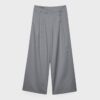 Casual Striped Smart Trousers with Crossover Waist