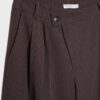 Casual Striped Smart Trousers with Crossover Waist