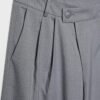 Casual Striped Smart Trousers with Crossover Waist