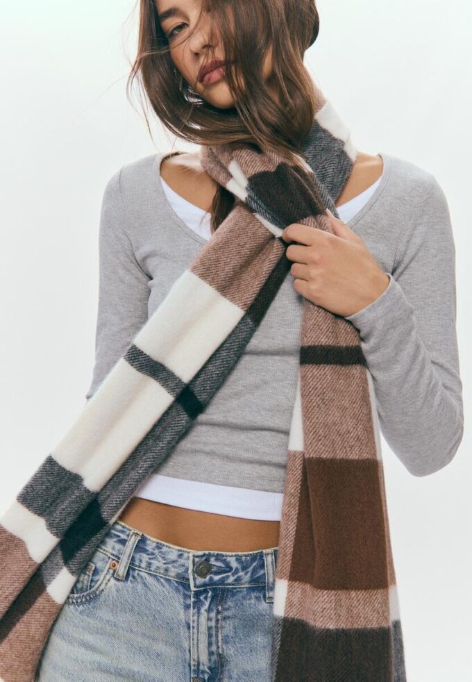 Checked Scarf