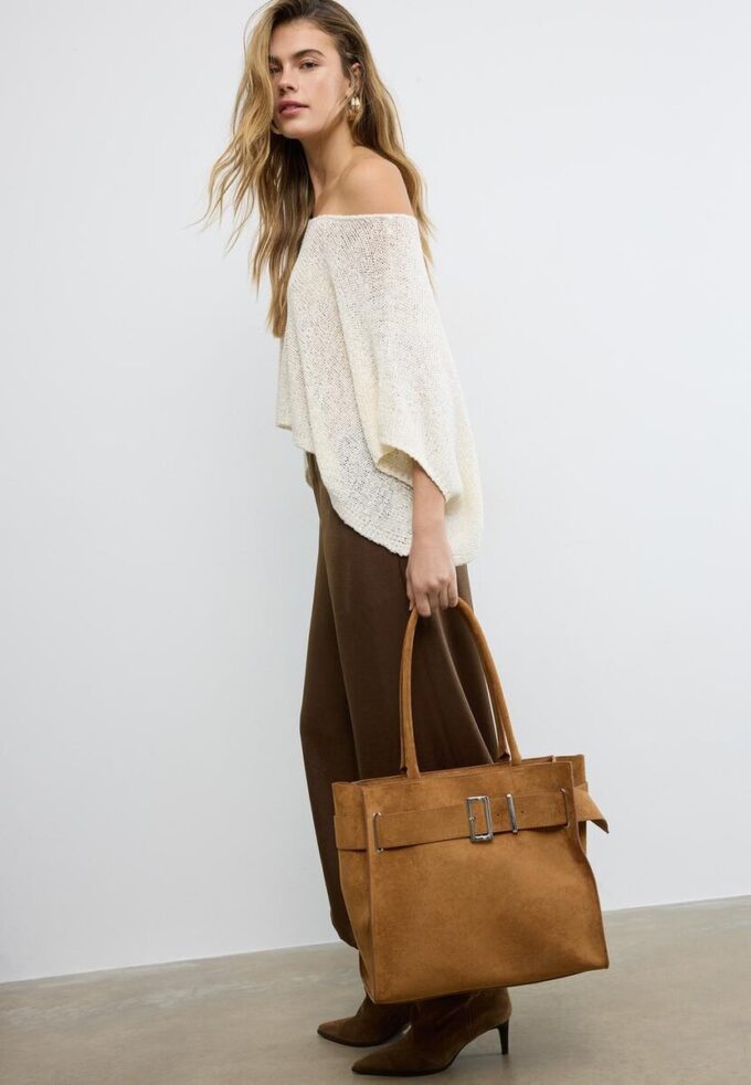 City Shopper Bag with Buckle Detail