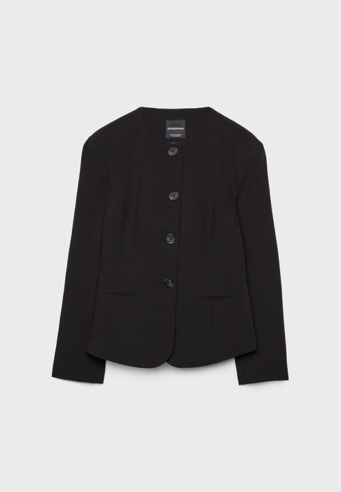 Collarless Blazer