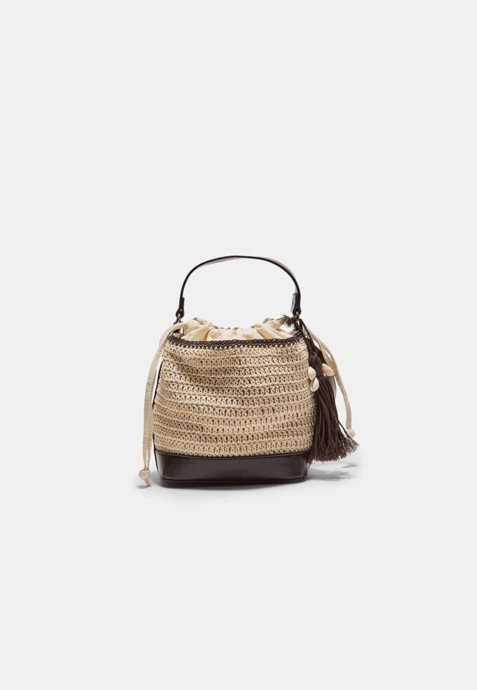 Combined Crochet Bucket Bag