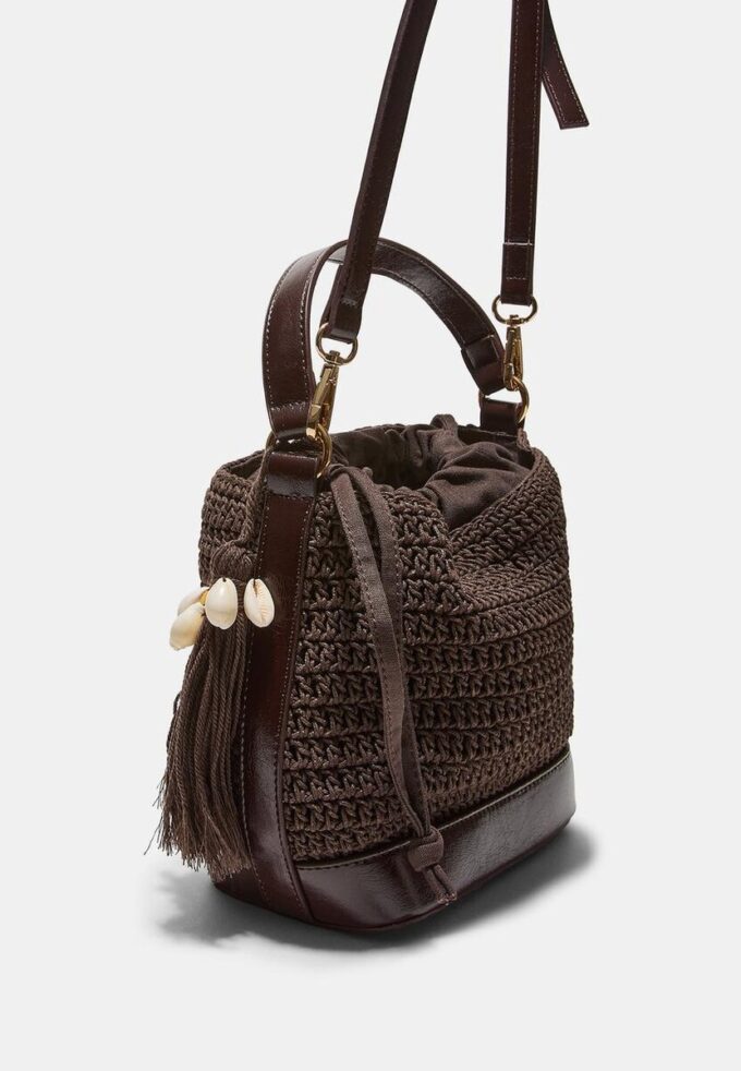 Combined Crochet Bucket Bag Combined Crochet Bucket Bag