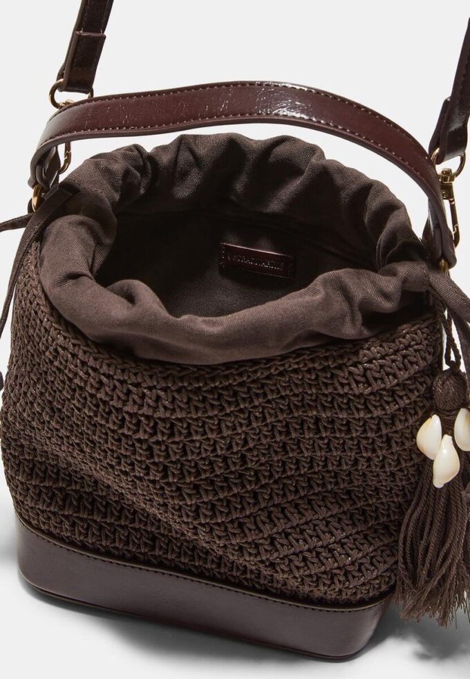 Combined Crochet Bucket Bag Combined Crochet Bucket Bag