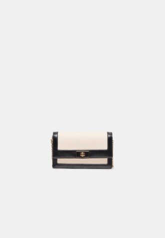 Contrast Canvas Crossbody Bag