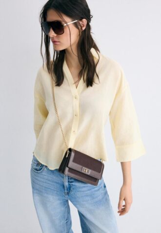 Contrast Canvas Crossbody Bag