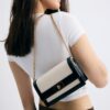 Contrast Canvas Crossbody Bag