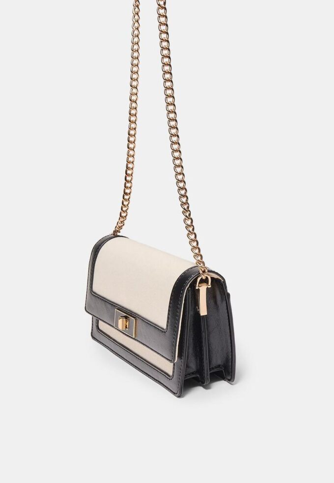Contrast Canvas Crossbody Bag
